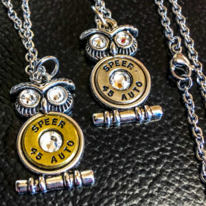 Owl 45ACP Bullet Necklace